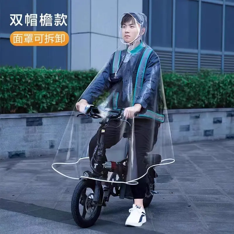 Driving Raincoat Driver's Rain Clothing Equipment Men's Cycling Special Electric Skateboard Foldableing Bicycle Fully Transparent Poncho