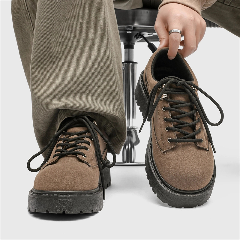 Visvim Ennio Work Shoes Men's Shoes Spring New Derby Shoes Casual Leather Shoes Men's Height-Increasing Big-Toe Shoes