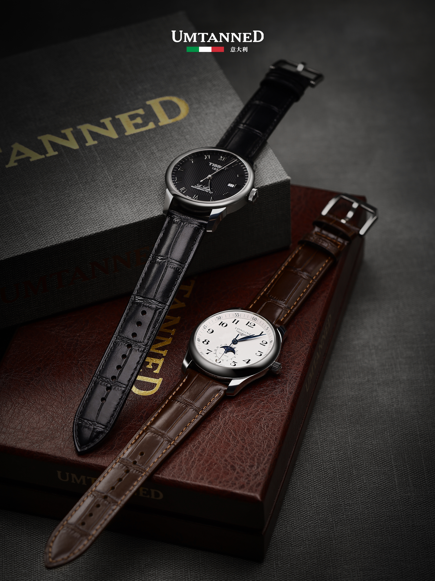 Imported Ultra-Soft Genuine Leather Watch Strap for Men, Suitable for Longines, Tissot 1853, Casio, Armani Watch Accessories Strap