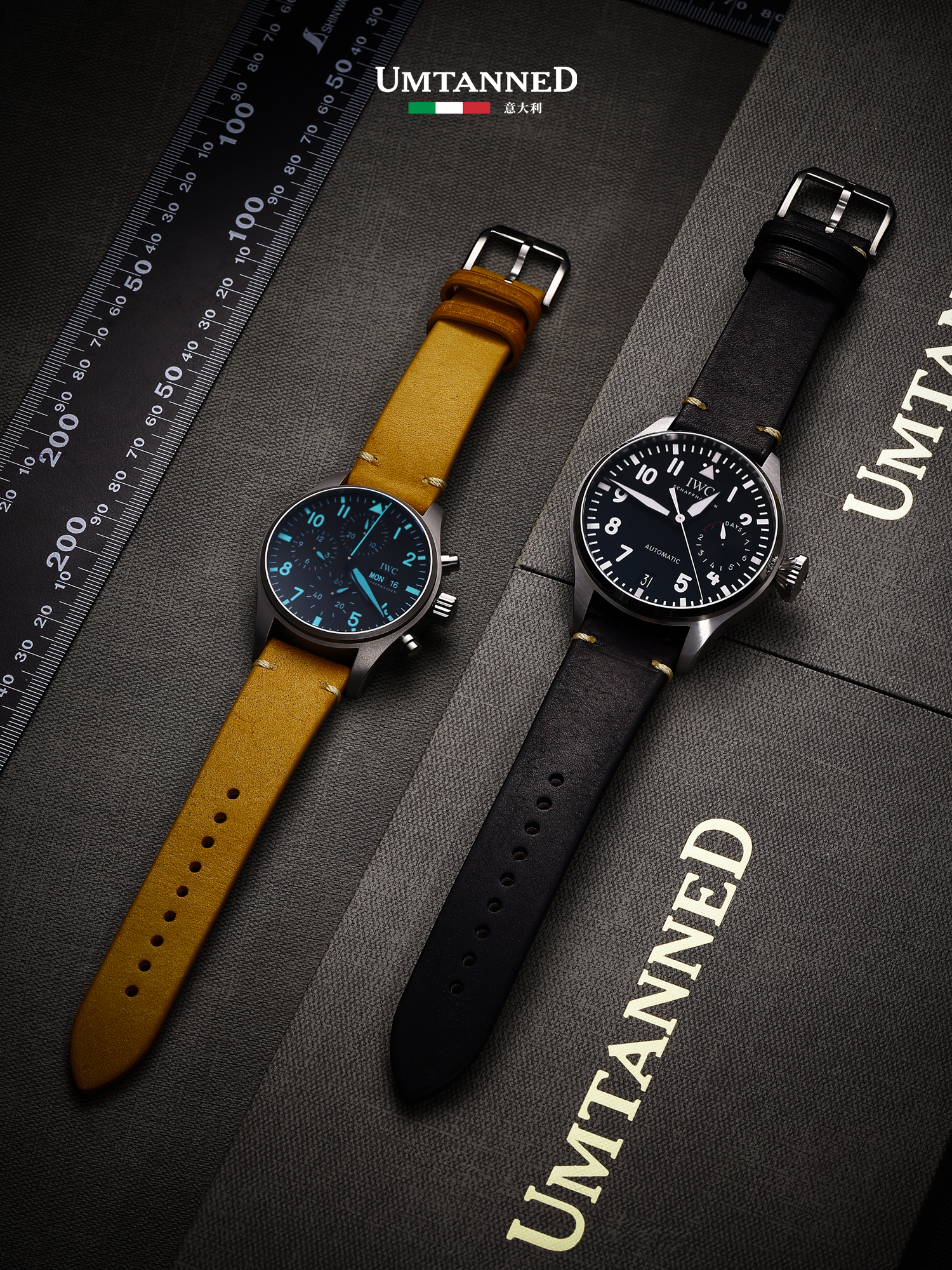 Italian Thick Cowhide Leather Strap, Vintage Frosted Handmade Genuine Leather Strap, 20Mm/22Mm Watch Chain, Watch Accessories