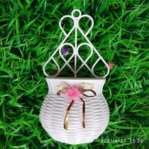 Wall flower basket nacelle European-style wall decorated with small flower basket hanging wall surface adornment