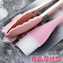 Silicone Clip High Temperature Resistant Food Grade Kitchen Nonstick Pan Frying Steak Barbecue Meat special stainless steel anti-scalding tool