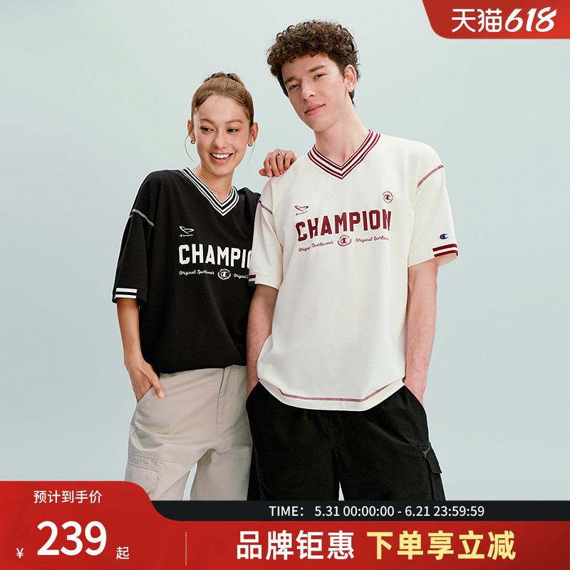 Champion 26 New Summer Style Unisex Short-Sleeved T-Shirt Round Neck Pullover Casual Loose and Comfortable Champion 26 New Summer Style Unisex Short-Sleeved T-Shirt Round Neck Pullover Casual Loose and Comfortable