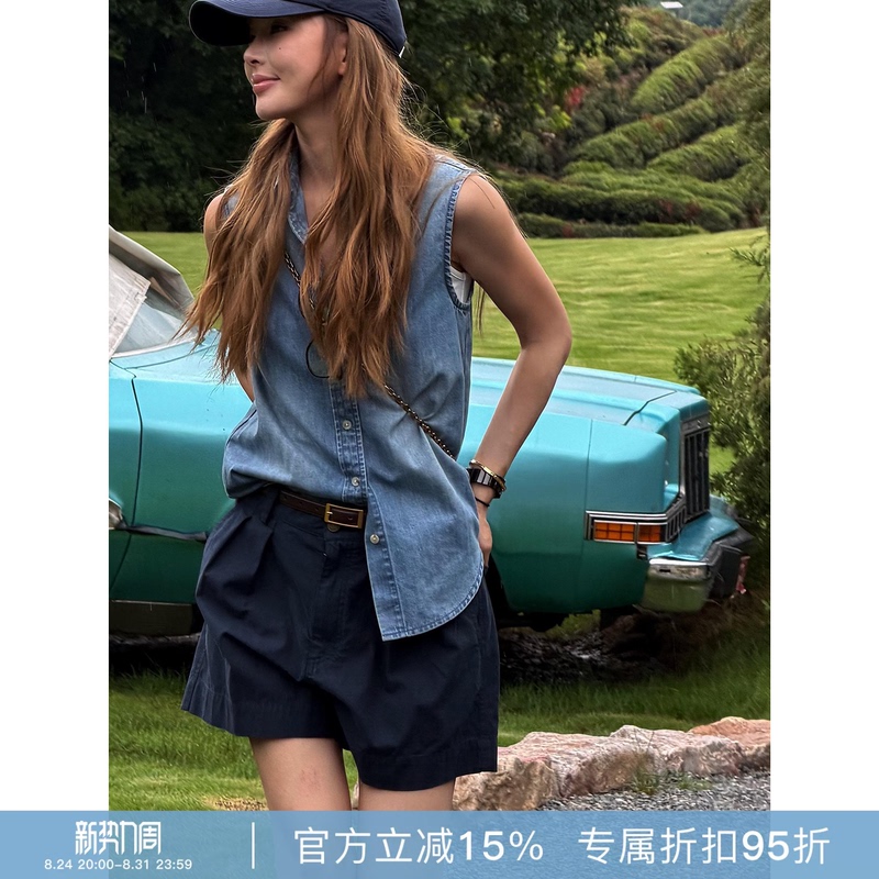 Rher Studio's New Summer Style Loose Slimming High-Waisted Versatile A-Line Shorts K2410 Rher Studio's New Summer Style Loose Slimming High-Waisted Versatile A-Line Shorts K2410