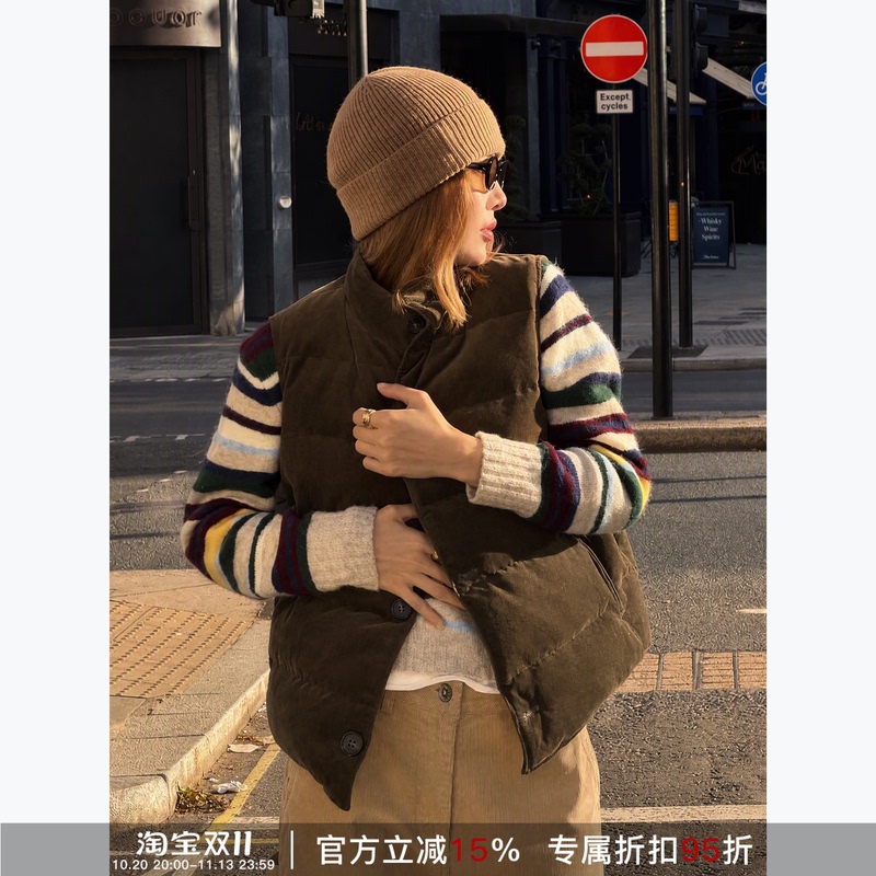 Rherstudio's "Norwegian Forest" Autumn and Winter Warm Goose down Vest Is a Casual, Comfortable, Loose-Fitting Reversible Jacket