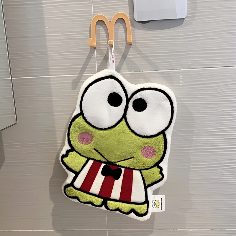 Cartoon Frog Hand Towel, Cute Coral Velvet Thickened Towel, High Appearance Value, Strong Water Absorption, Multifunctional Kitchen Cleaning Cloth