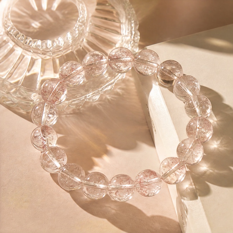 Hello Zingy Natural Fireworks Crystal 10mm Crystal Bracelet Round Beads Gift for Girls Hello Zingy Natural Fireworks Crystal 10mm Crystal Bracelet Round Beads Gift for Girls