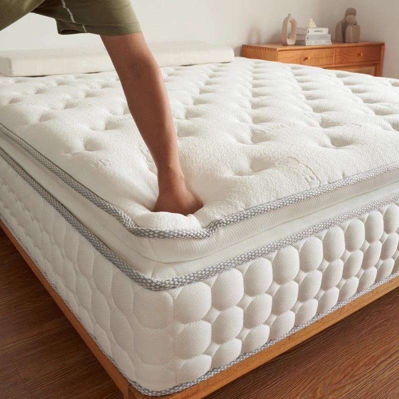 Fitted Sheet with Independent Spring Mattress, Natural Latex Mattress for Home Use, 1.8m Antibacterial Coconut Palm Five-Star Hotel Mattress