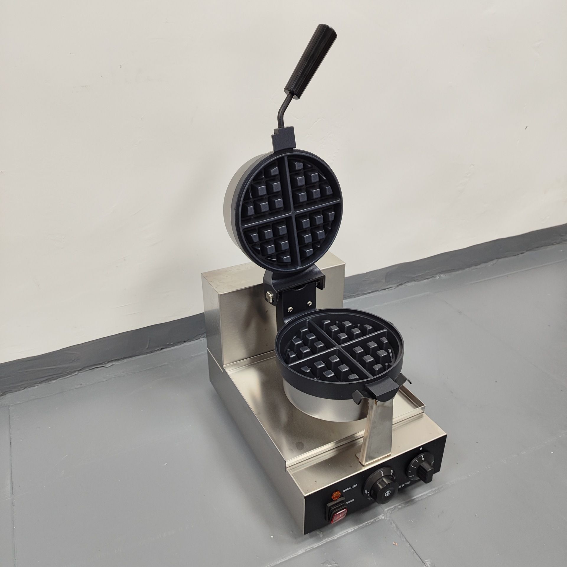 Commercial Round Electric Waffle Oven Up and Down Flip Single Head Waffle Maker Global Plug Baking Breakfast Waffle Maker