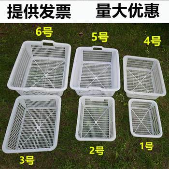 Rectangular thickened extra-large storage basket kitchen washing and draining plastic basket distribution turnover basket white storage basket