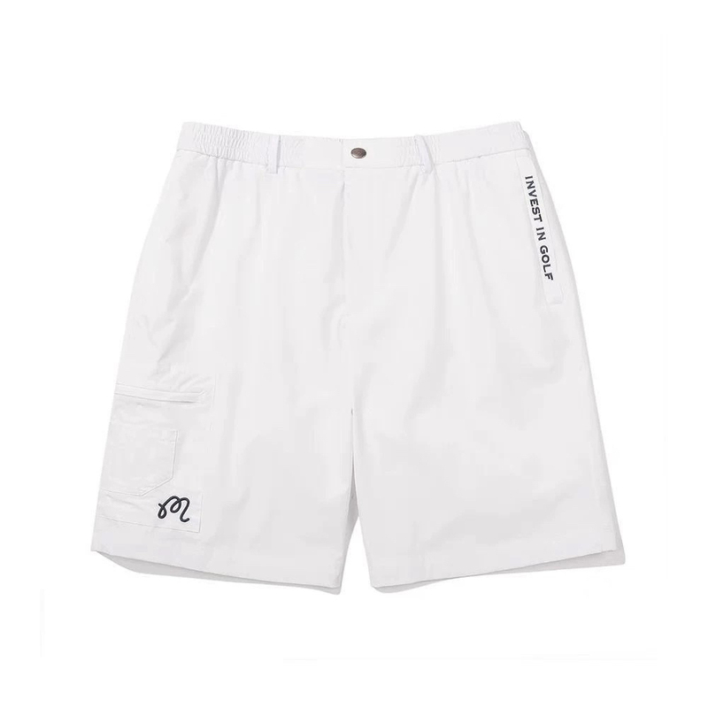 Korean Malbon Golf Men's Summer Golf Shorts with Tee Pocket Golf Cargo Pants