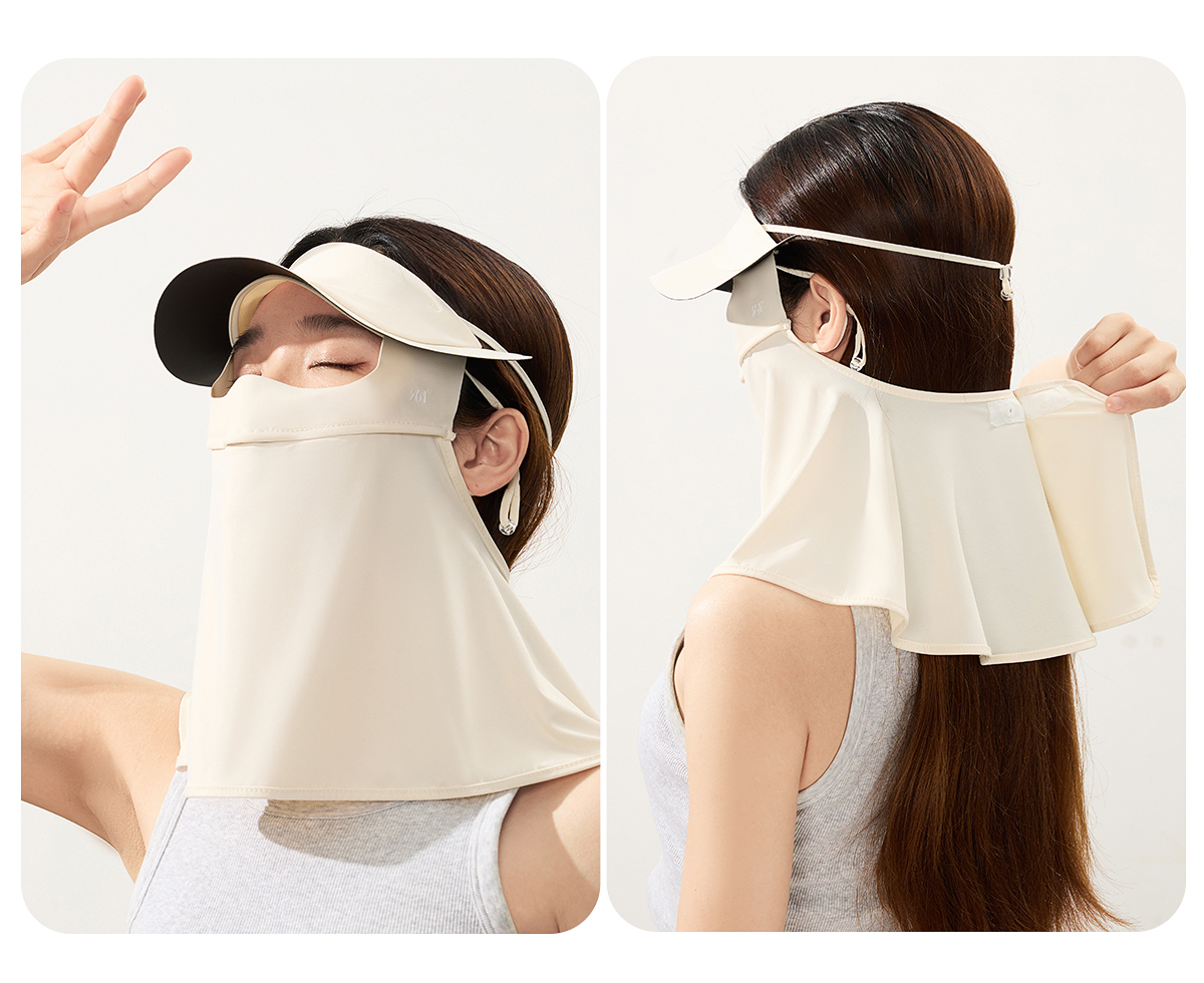 361 Sunscreen mask female summer sunshade ultraviolet-proof Neck protection Neck cover Eye protection Riding drive a car Ice silk Mask