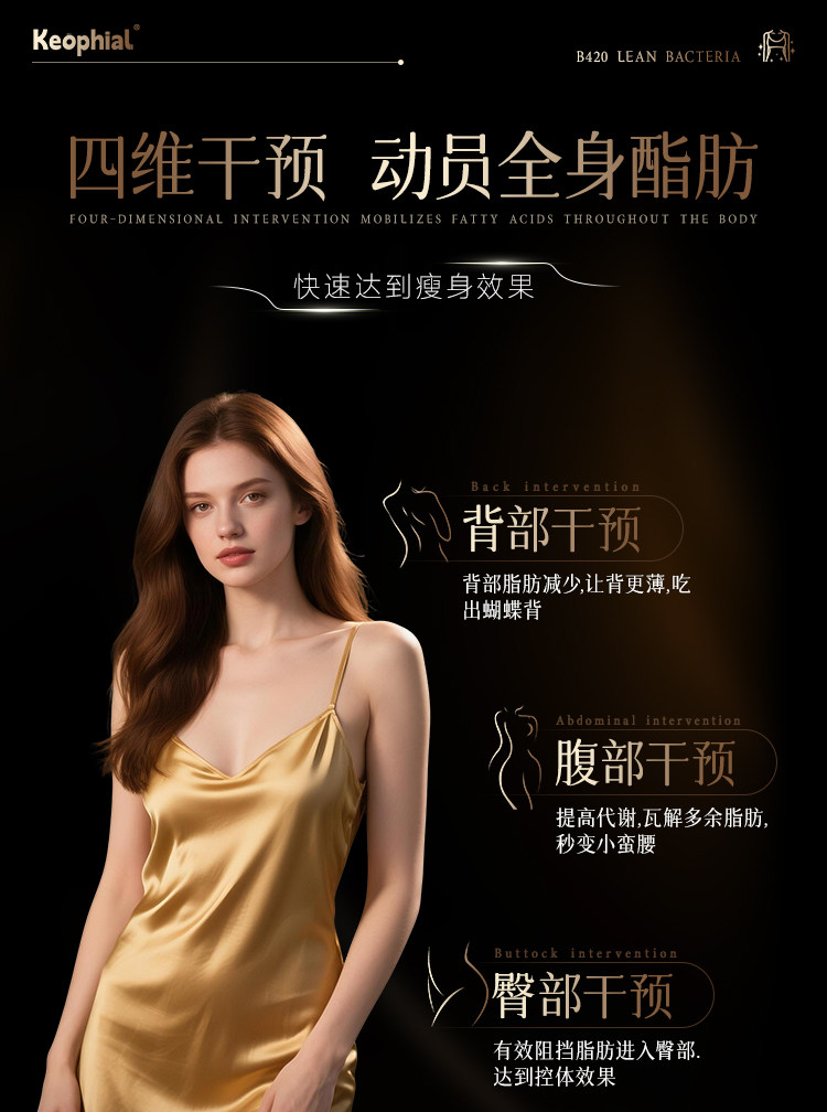 【中國直郵】 KEOPHIAL B420益生菌減肥排油燃脂瘦全身肚子大肚腩減小腹提升代謝20粒 一盒裝