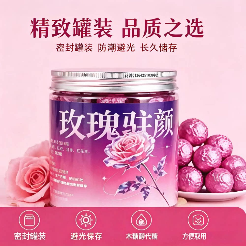 Rose Beauty Honey Pills Sugar-Free Handmade 9g x 12 Pills Traditional Herbal Wellness overview
