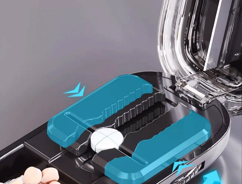 Вырезать наркотиков 切药器四分之一小巧可携式日本二分之一切药器分割器切割精准分药器 Vigoovp