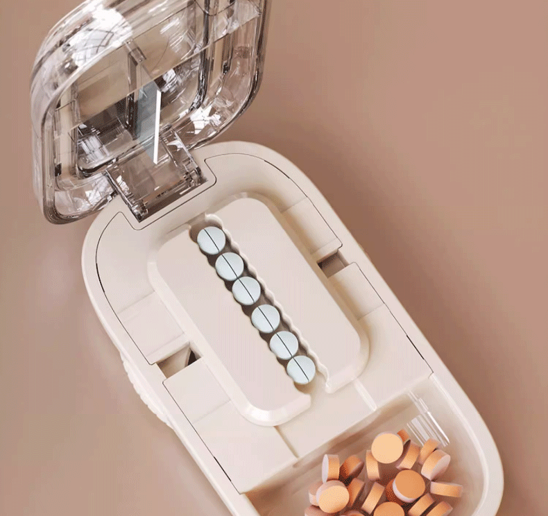 Вырезать наркотиков 切药器四分之一小巧可携式日本二分之一切药器分割器切割精准分药器 Vigoovp