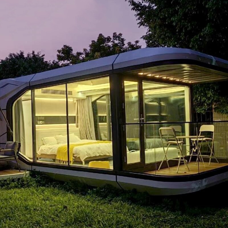 B&B Space Capsule Mobile House, Apple Pod Prefabricated House, Scenic Area Hotel, Outdoor Accommodation, Integrated Sunroom, Small Villa