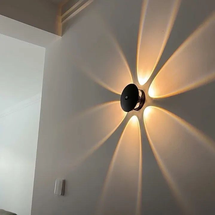 Flower-Shaped Human Body Sensor Lamp, New Wall Lamp, Automatic Magnetic Ambient Light, Wireless, No-Wiring Sensor Lamp, Rechargeable