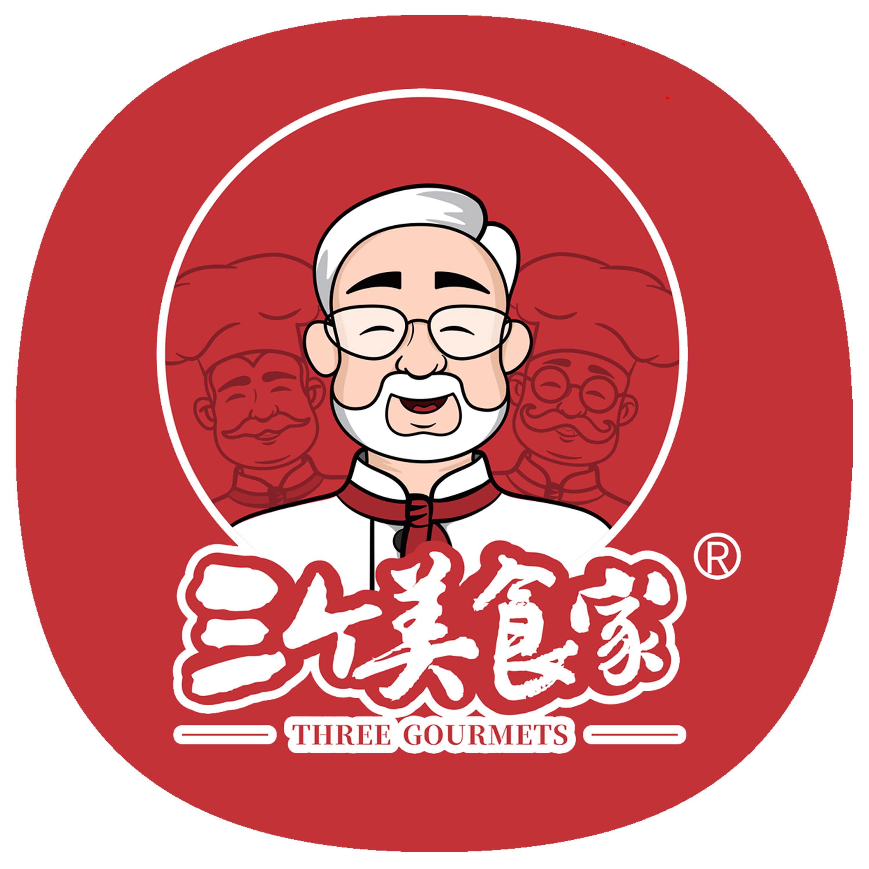 三个美食家餐饮商用企业店的LOGO