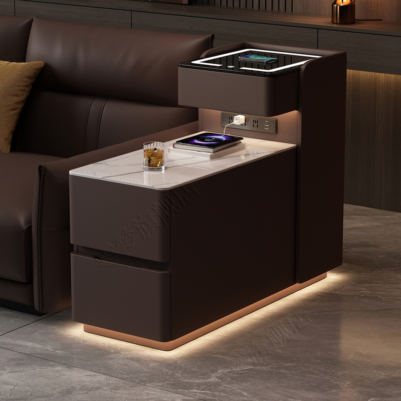 Smart Sofa Side Table Cabinet, Multifunctional Side Armrest Cabinet for Living Room, Large Household Mobile Storage Cabinet Smart Sofa Side Table Cabinet, Multifunctional Side Armrest Cabinet for Living Room, Large Household Mobile Storage Cabinet