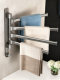 Rotating Towel Rack Bathroom Multi-Rod Towel Storage Rack Wall-Mounted Bathroom Corner Towel Rack No-Drill Hanging Rod