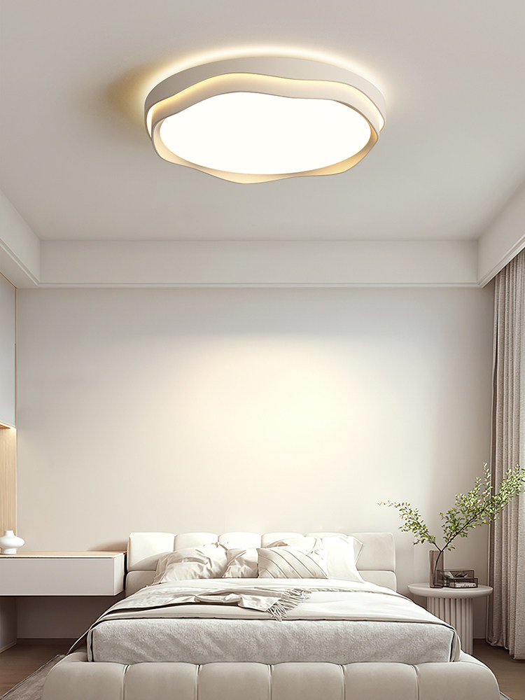 Cream-Style Bedroom Lamp, Master Bedroom 2025 New Model, Full Spectrum Eye Protection Flower Ceiling Lamp, Modern Minimalist Room Lighting