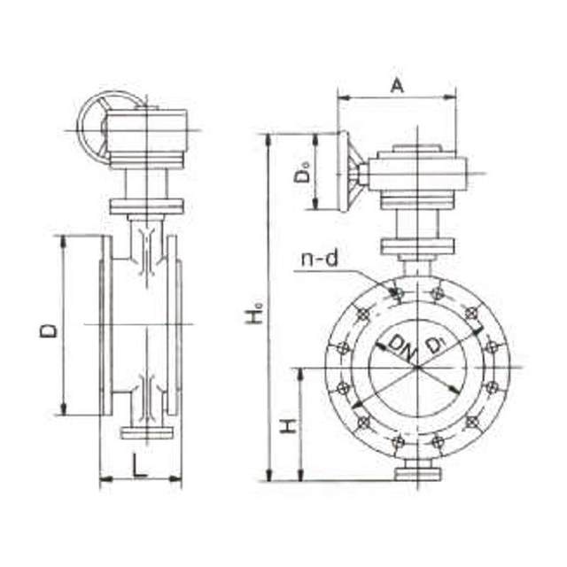 Manual bidirectional butterfly valve 343-16 flange connection pressure three eccentric metal air valve hard seal
