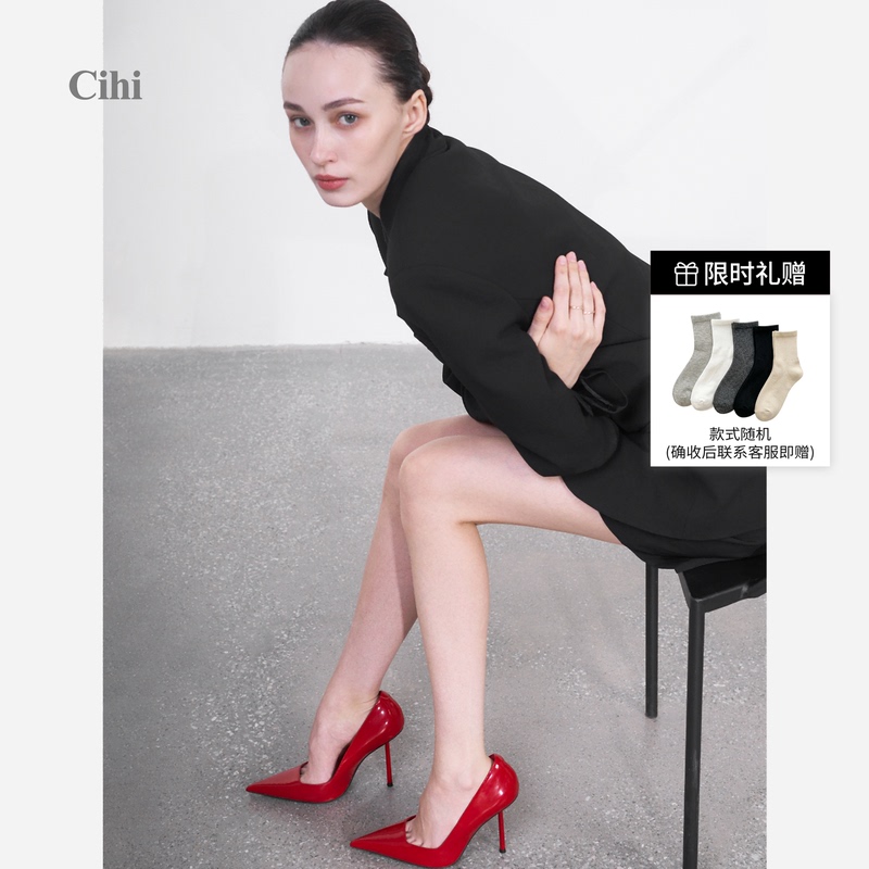 Cihi Ultra-Thin Steel Tube Heel with Pointed Toe, Straight Line, Professional and Neat, Full Coverage High Heels Cihi Ultra-Thin Steel Tube Heel with Pointed Toe, Straight Line, Professional and Neat, Full Coverage High Heels