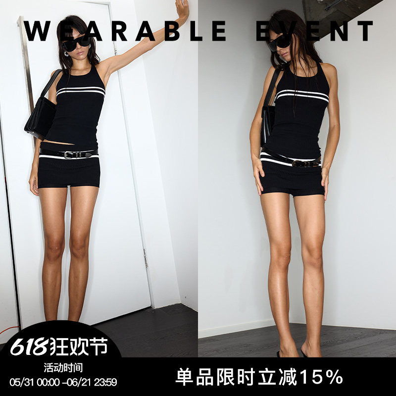 Wearable Event Striped Knitted Vest