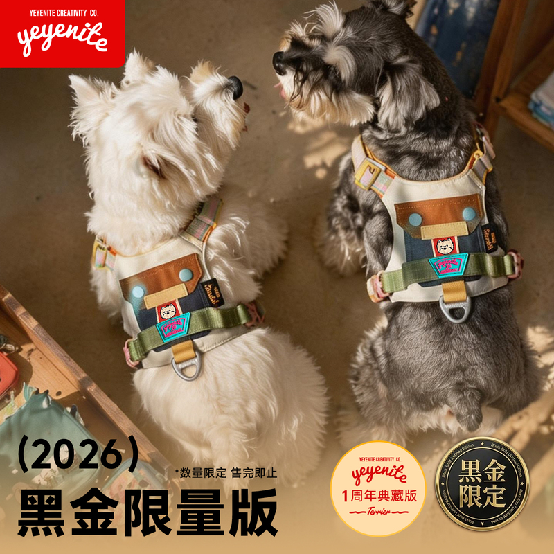 【2026 Limited Color】Yeyenite Coconut Home Chest Harness Pet Leash Half-Summer Light Series