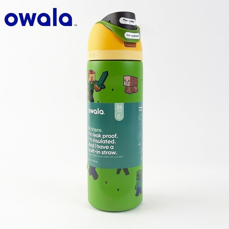 Owala Water Bottle, the Best-Selling Summer Double-Drink Sports Cup, Large Capacity Straw, American-Style Portable Stainless Steel Cup