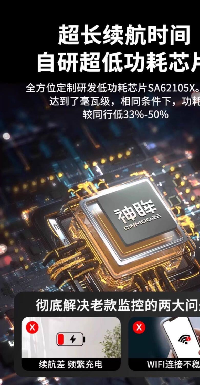 4g/5g摄像头 神眸无线wifi手机家用充电对讲室内宿舍磁吸不插电监控远程监控器