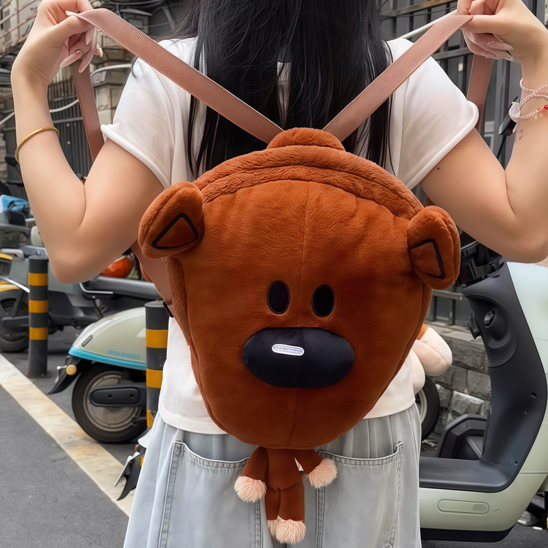 Bean Bear Backpack, Same Style as Teddy Bear Backpack, Creative Plush Toy Doll, Gift for Best Friend, Boyfriend or Girlfriend