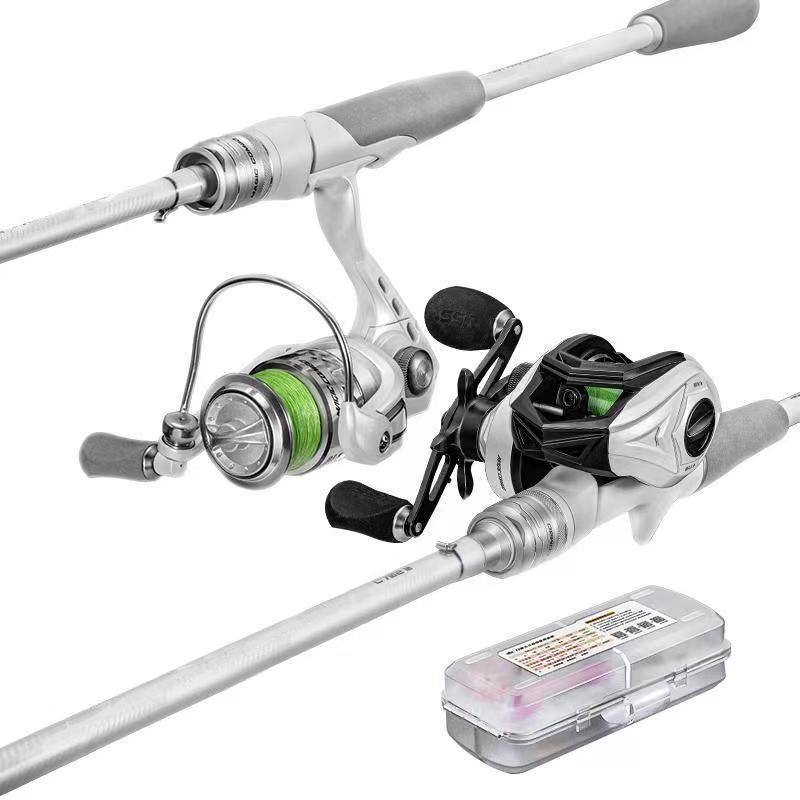 Удилище Luya small white rod set начинающее углеродное морское удилище на дальние расстояния, метательное удилище, удилище для ловли на воду, колесо для спиннинга, начинающее удилище Luya