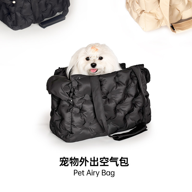 MENG宠物外出包小型犬空气包可携式透气单肩猫咪小狗轻便秋冬出行包