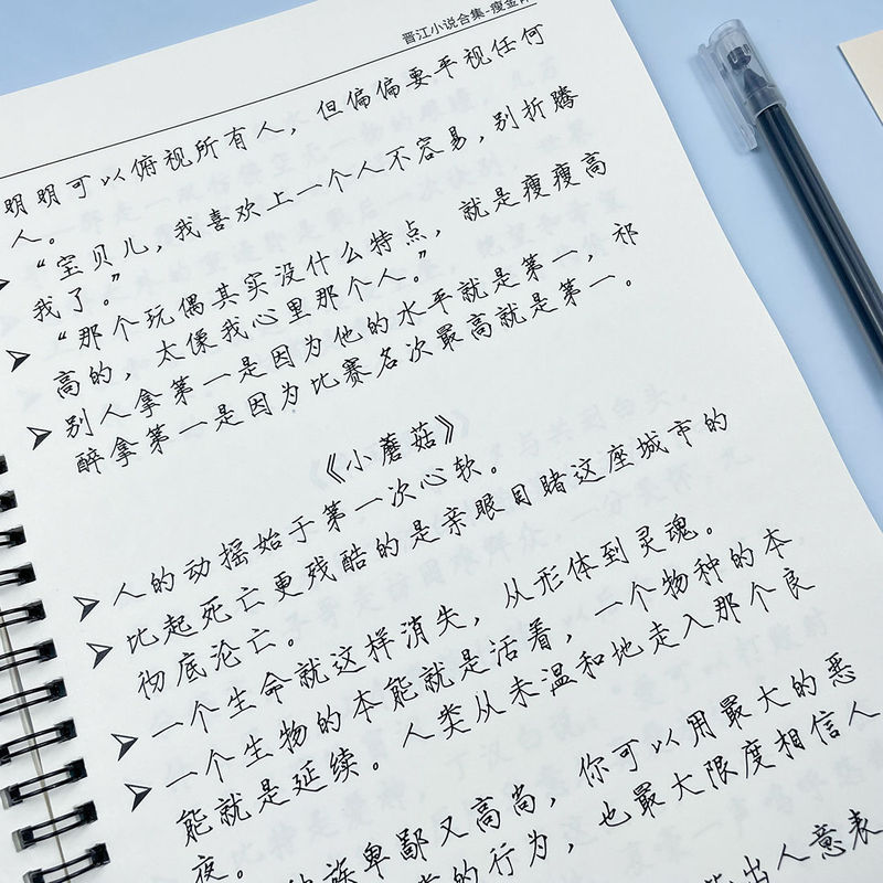Jinjiang Novel Classic Quotes Song Huizong's Thin Gold Script Copybook Beautiful Girls' Handwriting Practice Book Begonia Script Rose Script
