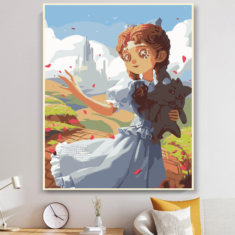 新第五人格游戏人物约瑟夫数字油画小女孩园丁diy填色涂色油彩画-淘宝
