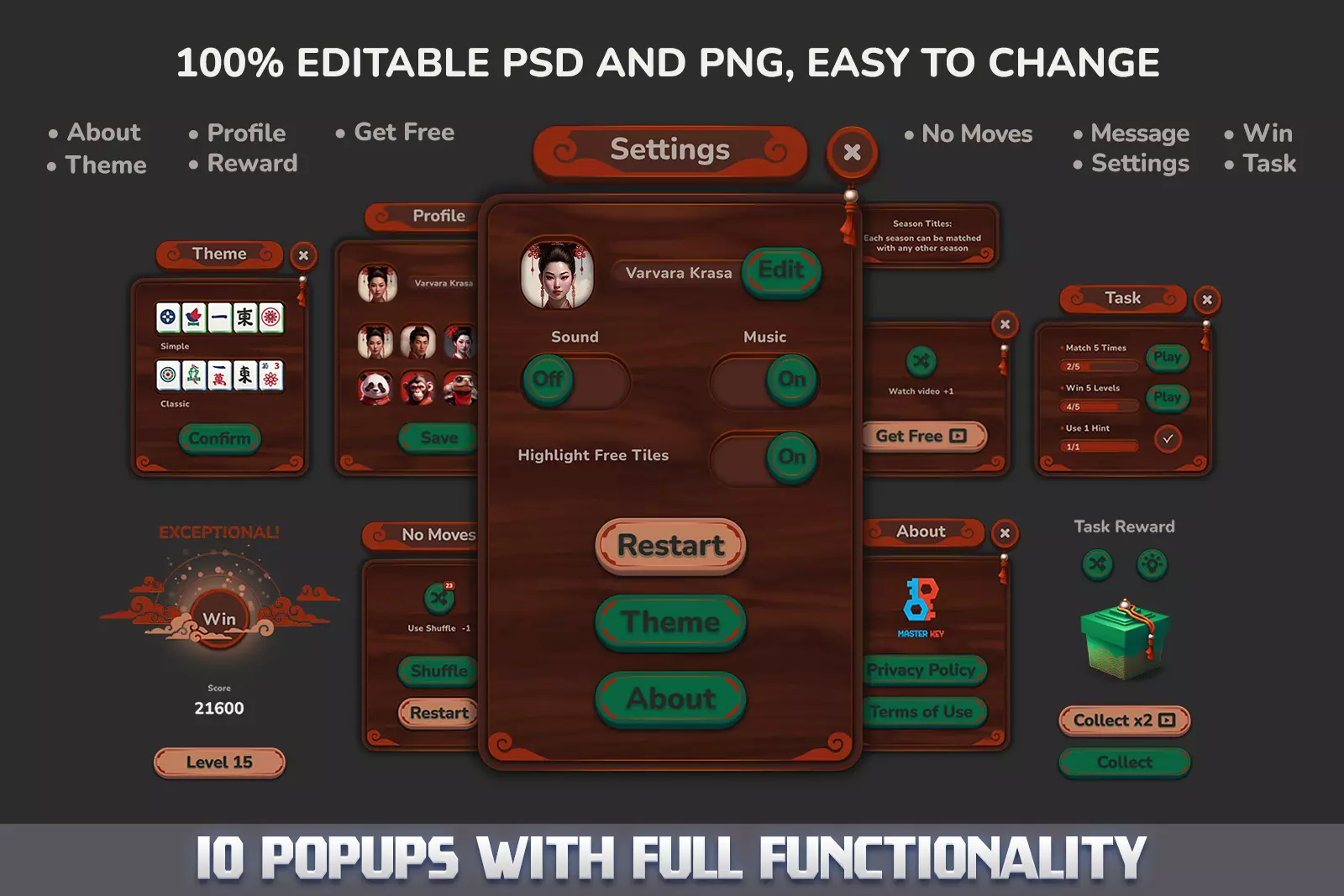 图片[2]-Unity MK Grand Mahjong Game 麻 对对碰 二消三消类 游戏源码-成都宝兰