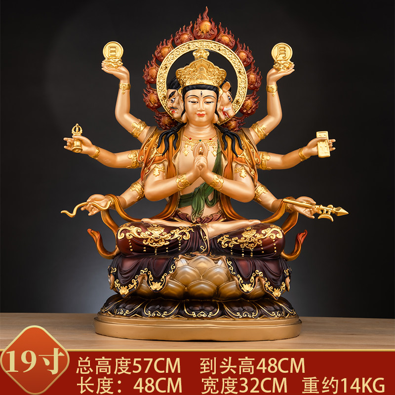 中国美術 明時代 古銅塗金 彩繪 尊勝佛母 佛像 仏像 宗教 仏教古美術