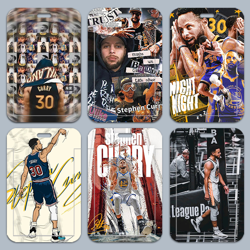 Basketball Star Curry's Card Holder for Meal Cards, Bus Cards, Id Cards, Access Cards, Campus Cards, Name Tags, and Kindergarten Protective Covers