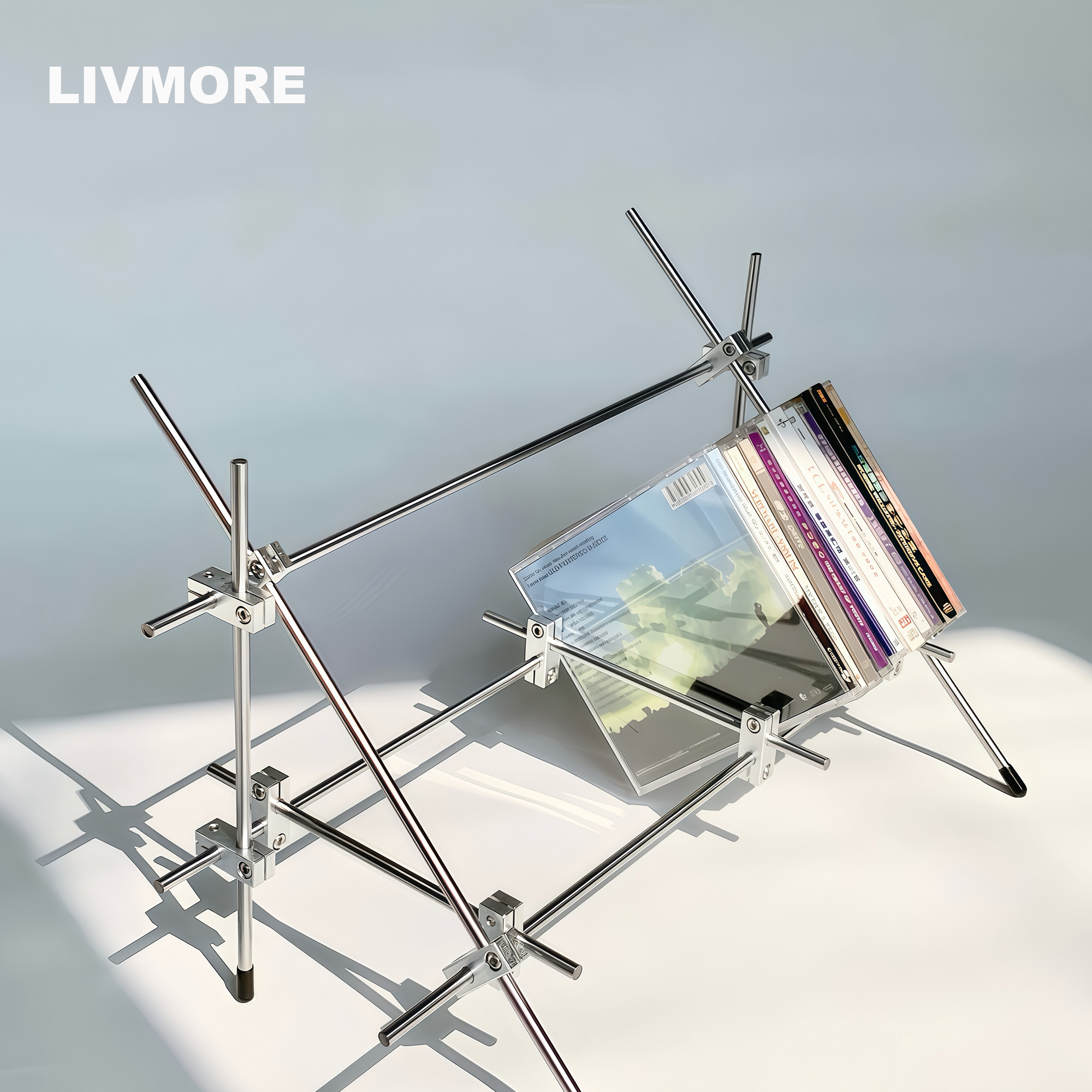 CDラック レコード収納ラック CDアルバムコレクションラック リビングルーム デスクトップ 本 PS4 ゲームディスク 光軸収納ラック