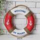 Mediterranean Style Foam Lifebuoy Hanging Tire Decoration Bar Window Background Wall Decoration Vintage Swimming Ring