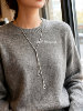 Minimalist Triangular Pull-Out Necklace, High-End, Light Luxury, Niche Accessory, High-Neck, Elegant, Autumn and Winter Men's Sweater Chain