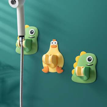 3D No-Drill Shower Head Holder Fixed Bathroom Universal Shower Head Adjustable Wall Mount Base