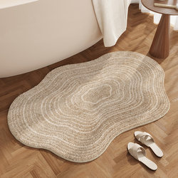Bathroom Floor Mat Plush Bathroom Absorbent Quick-Drying Carpet High-End Bathroom Foot Mat Toilet Door Non-Slip Mat
