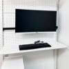 Monitor stand heightening table punch-free hole board accessories economical desktop stand arm black reinforced version