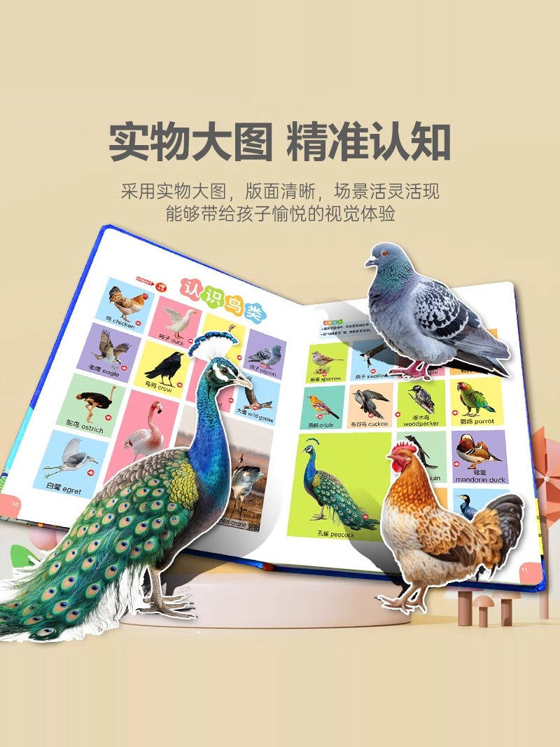 Talking Early Education Audio Book for Kidsren Aged 0-8, Literacy Enlightenment, Point-Reading Audio Book, Early Education Intelligent Learning Machine