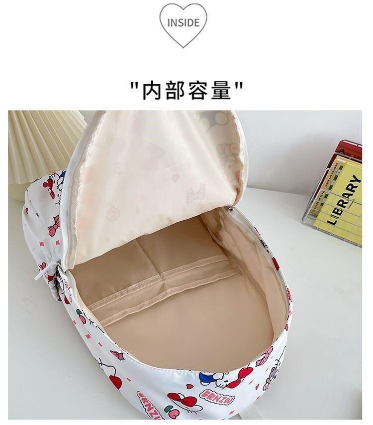Заказной рюкзак hellokitty书包女初中生高颜值小众小学生三到六年级kt猫双肩包