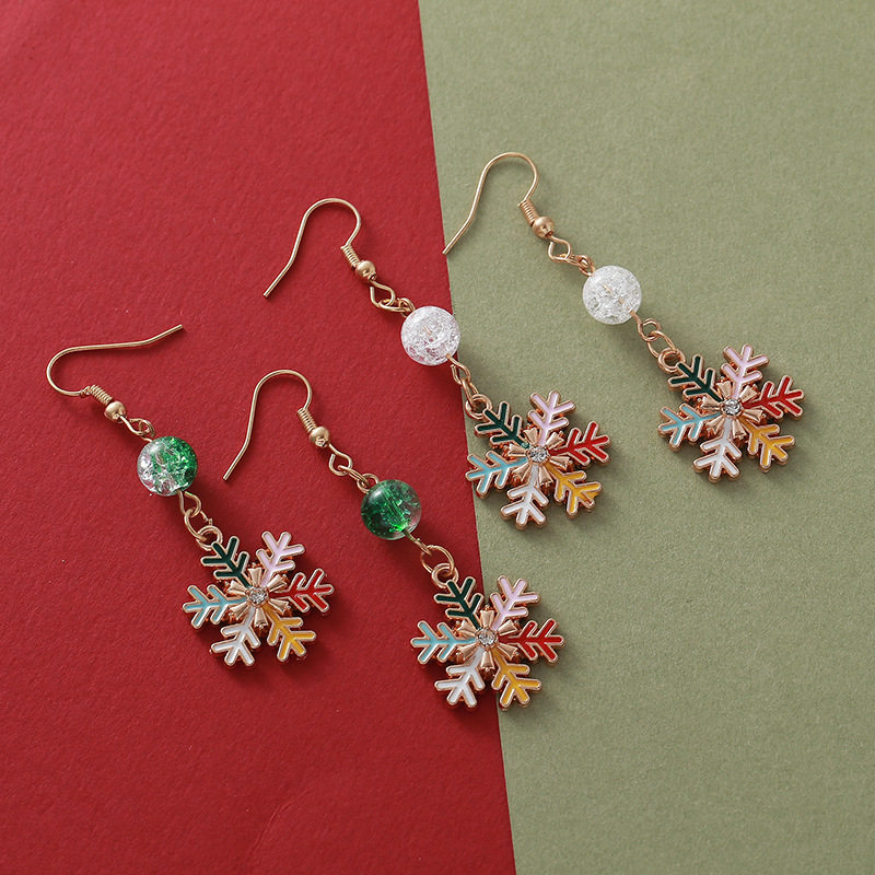  食颜派 风雪花耳环 (一对装)【把雪夜的璀璨戴在身上,让浪漫如落雪般轻盈萦绕】