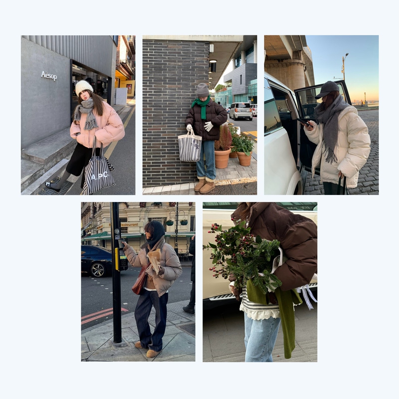 New Winter Arrivals ins Style Clothing Store Poster Korean Style down Jacket Outfit Layout Wall Sticker Photo Booth Decoration Painting